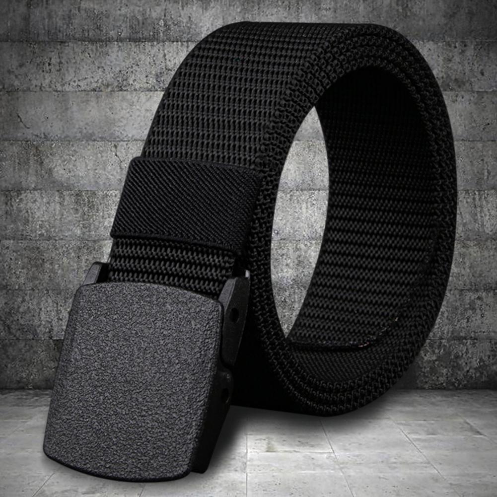125cm Men Military Nylon Belt Adjustable Exquisite Buckle Men Lightweight All Match Waist Belt